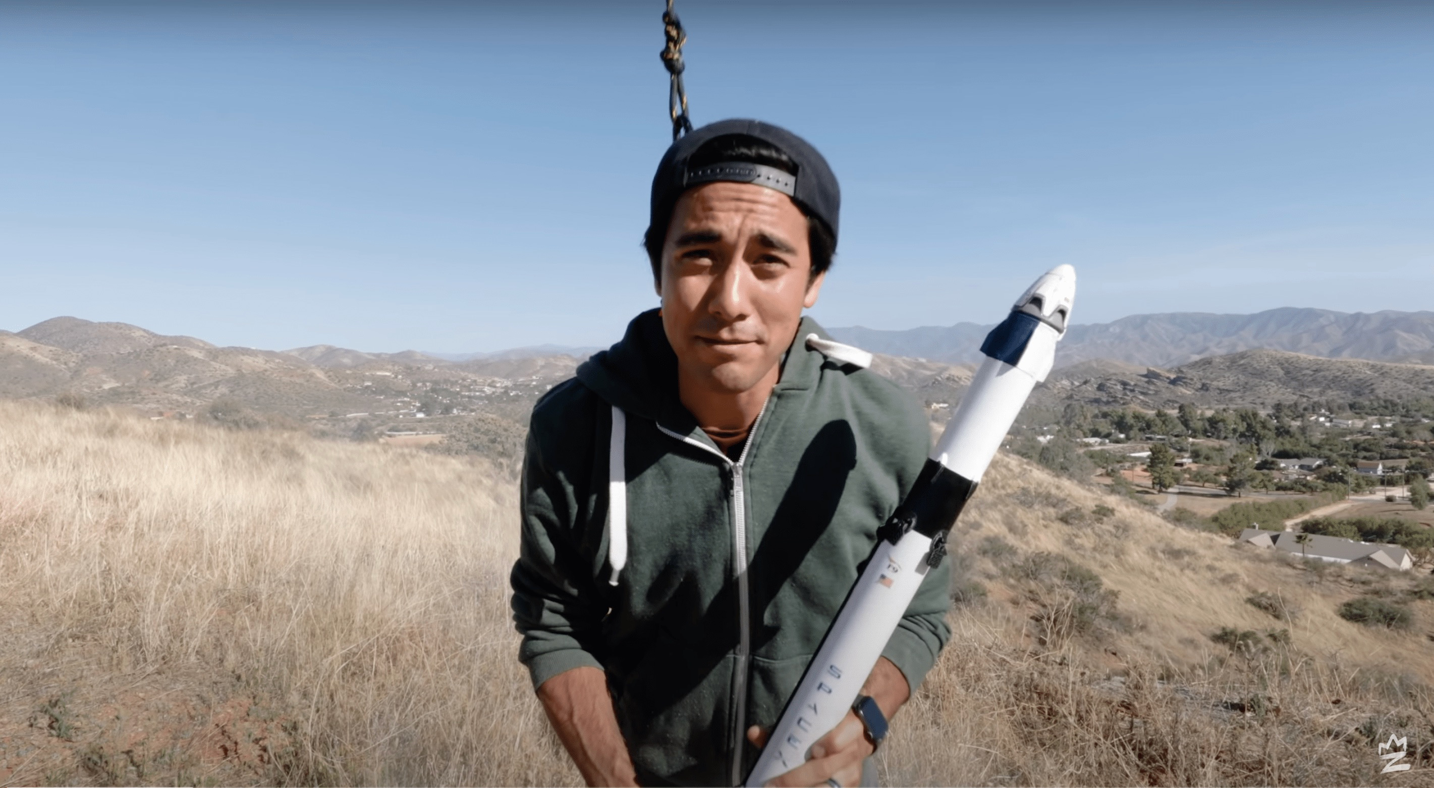 Zach King with a rocket